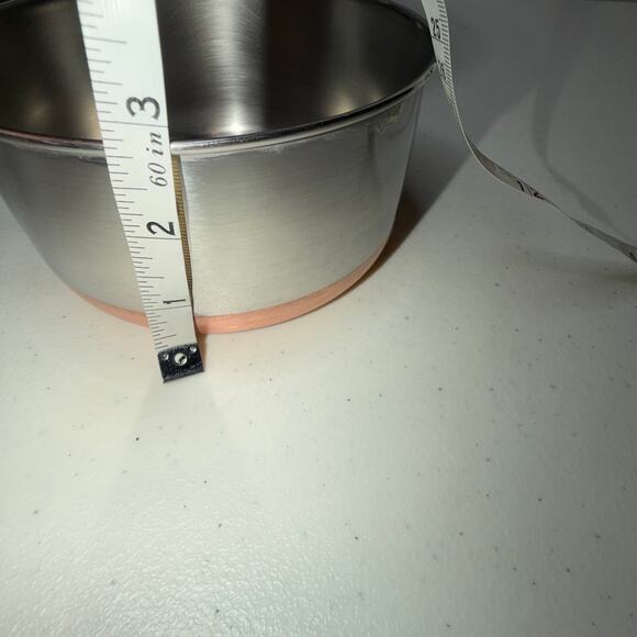 Revere Ware Copper Bottom 3 Piece Saucepots Stainless Steel No Lids 1801 USA VTG - Picture 9 of 12